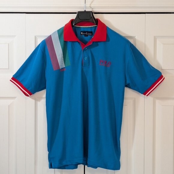 Vintage Ralph Lauren Polo Shirt Italy Flag - Men - Size L - Picture 3 of 12